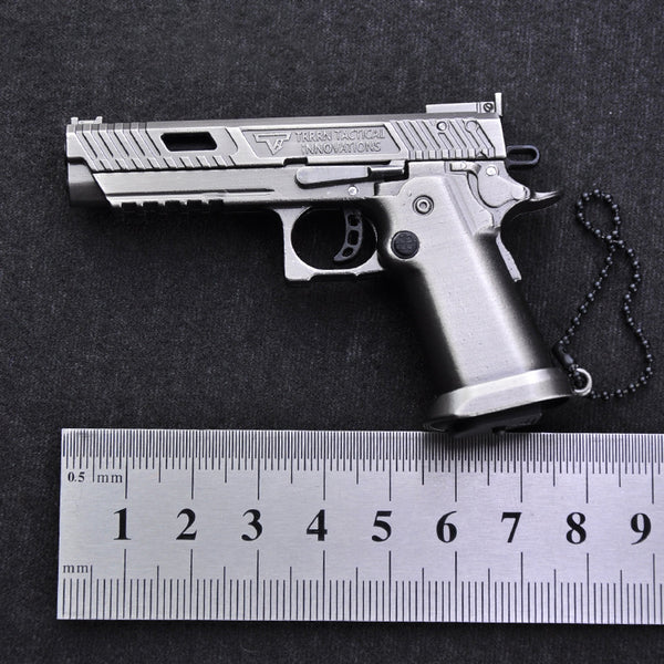 Share: Tactical Glock G34 Keychain - Pocket-Sized Power-Silver