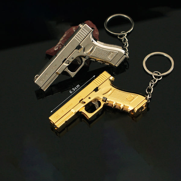 Mini Glock G17 Keychain|1:3 Alloy Replica-Golden