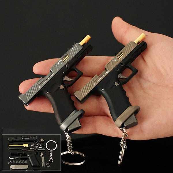 Handmade TTI Mini Gun Keychain - Metal