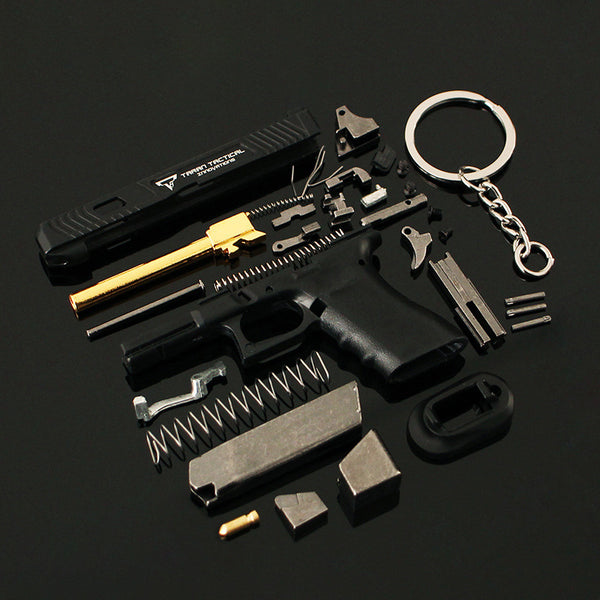 Handmade TTI G34 Shell-Ejecting Mini Gun Keychain-Black