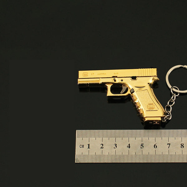 Mini Glock G17 Keychain|1:3 Alloy Replica-Golden