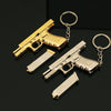 Mini Glock G17 Keychain|1:3 Alloy Replica-Golden
