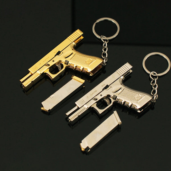 Mini Glock G17 Keychain|1:3 Alloy Replica-Golden