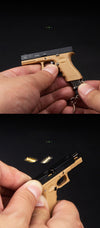 Glock G17 Model Keychain|Detachable 1:3 Scale-Sandy color