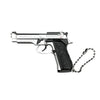 Handmade Beretta 92F Gun Keychain - Silver
