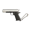 Handcrafted Silver & Black 1911 Gun-Shaped Keychain