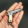 1:3 Bone Handle 1911 Full Metal Gun Model Toy Keychain-Golden