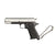 Handcrafted Silver & Black 1911 Gun-Shaped Keychain