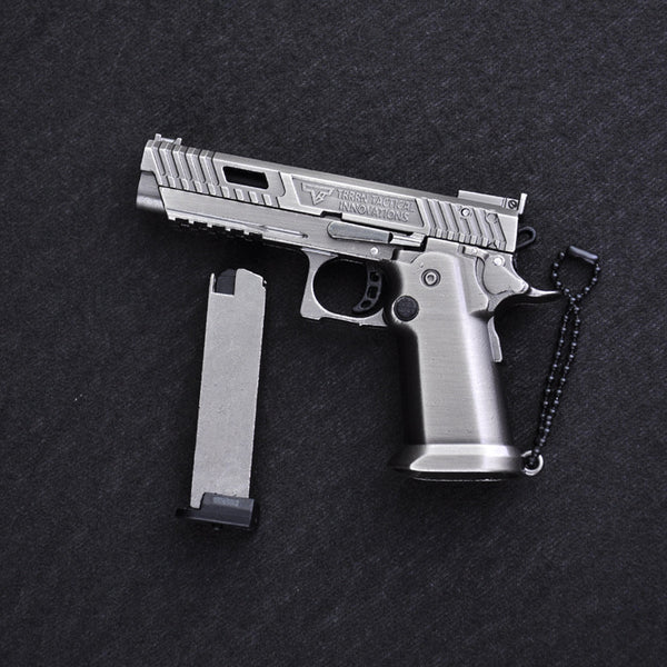 Share: Tactical Glock G34 Keychain - Pocket-Sized Power-Silver