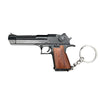 Black Desert Eagle Gun Keychain with Wooden Handle