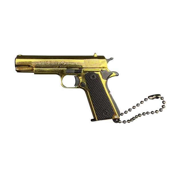 Gold Handmade 1911 Mini Gun Keychain