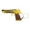 Gold Desert Eagle Keychain with Wooden Handle