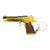 Gold Desert Eagle Keychain with Wooden Handle