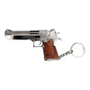 Silver Handmade Desert Eagle Gun Keychain with Wooden Handle