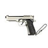 Handcrafted Beretta 92F Keychain–Fog sand silver