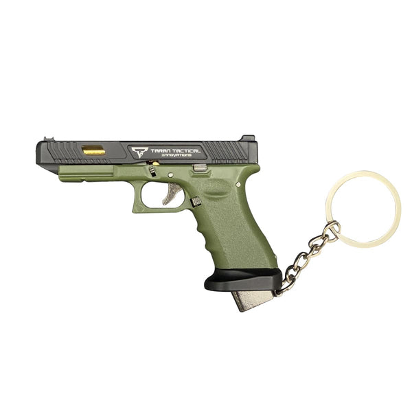 Handmade TTI Mini Gun Keychain - Green