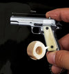 1:3 Bone Handle 1911 Full Metal Gun Model Toy Keychain-Gray