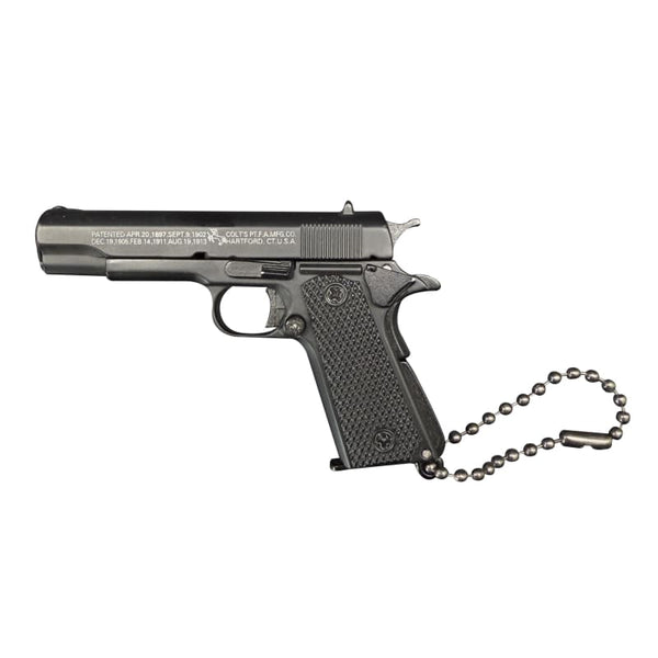 Black 1911 Gun-Shaped Keychain – Handcrafted Realism