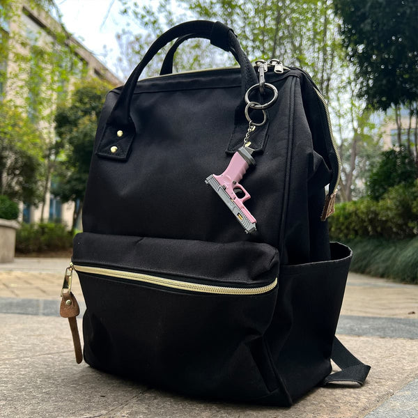 Handmade TTI Mini Gun Keychain - Pink