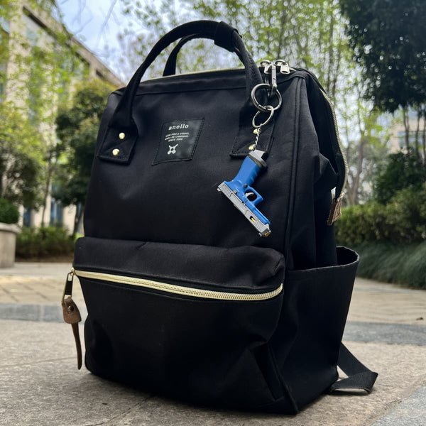 Handmade TTI Mini Gun Keychain - Blue