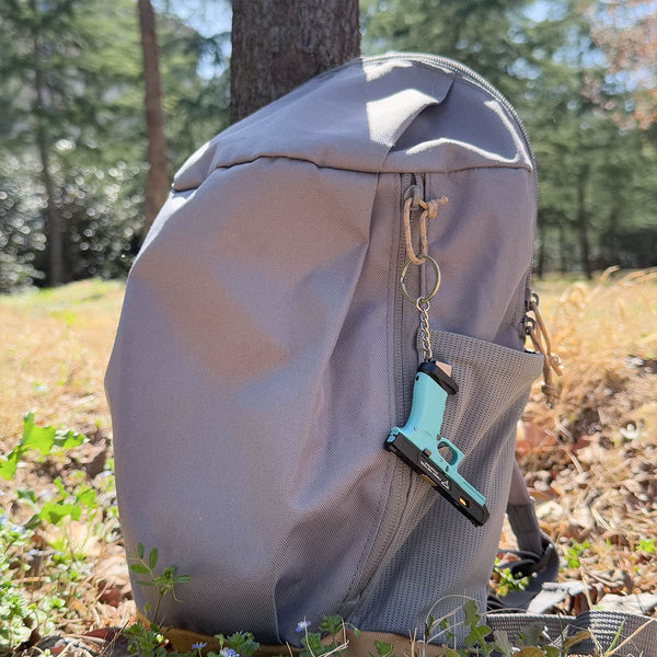 Handmade TTI Mini Gun Keychain - Light blue