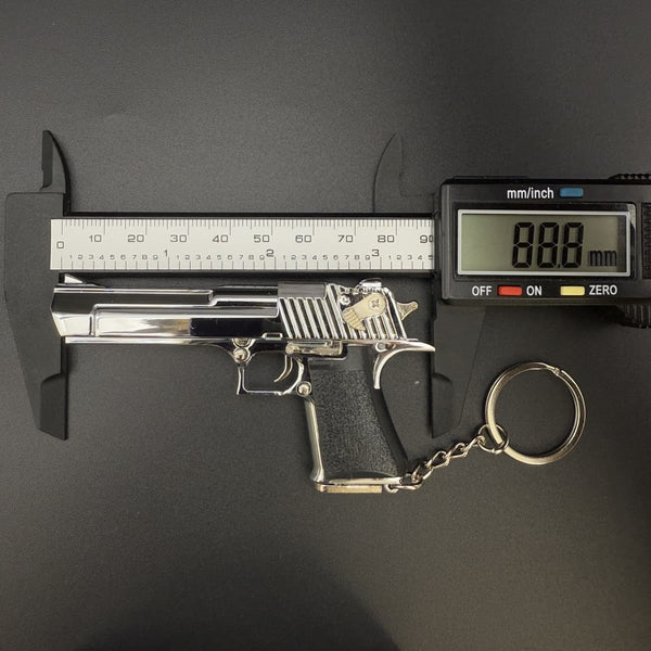 Handcrafted SilverDesert Eagle Gun Keychain
