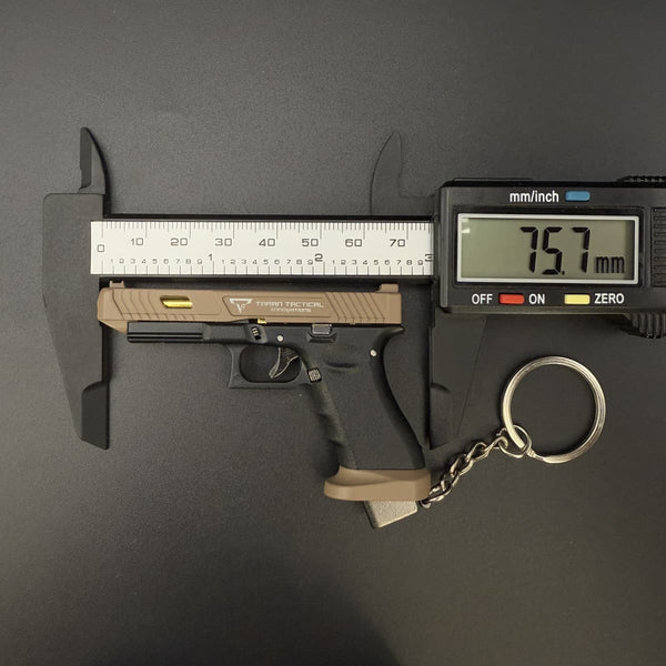 Handmade TTI Mini Gun Keychain - Brown