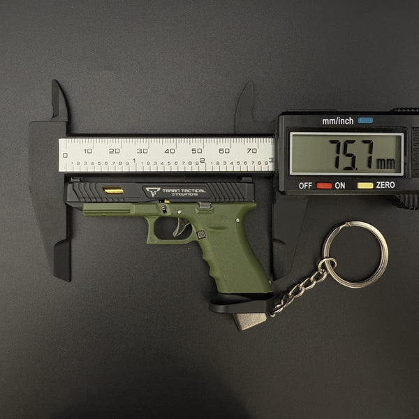 Handmade TTI Mini Gun Keychain - Green