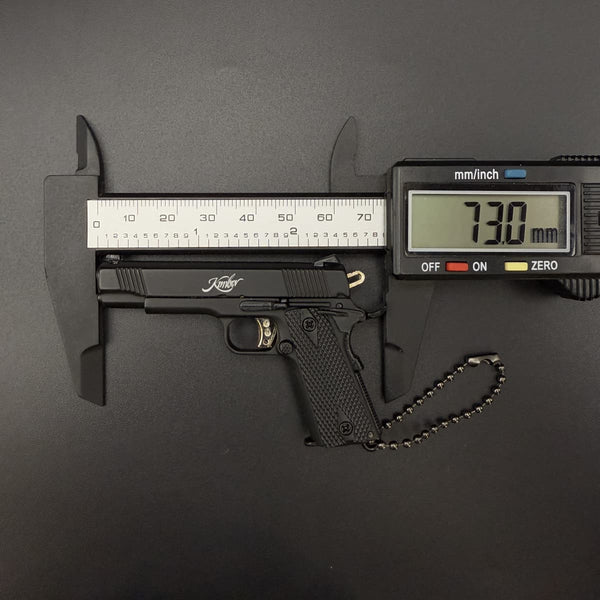 Handmade Kimber 1911 Handgun Keychain-Black