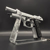 Handmade Beretta 92F Gun Keychain - Silver