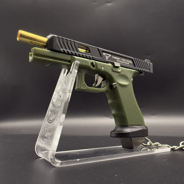 Handmade TTI Mini Gun Keychain - Green