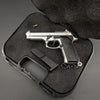 Handmade Beretta 92F Gun Keychain - Silver
