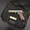 Damascus Wood Handle 1911 Gun Keychain-Metal