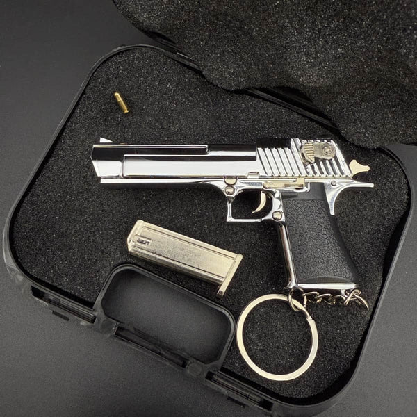 Handcrafted SilverDesert Eagle Gun Keychain
