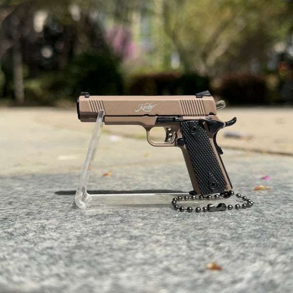 Handmade Kimber 1911 Keychain - Brown