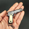 1:3 Bone Handle 1911 Full Metal Gun Model Toy Keychain-Gray