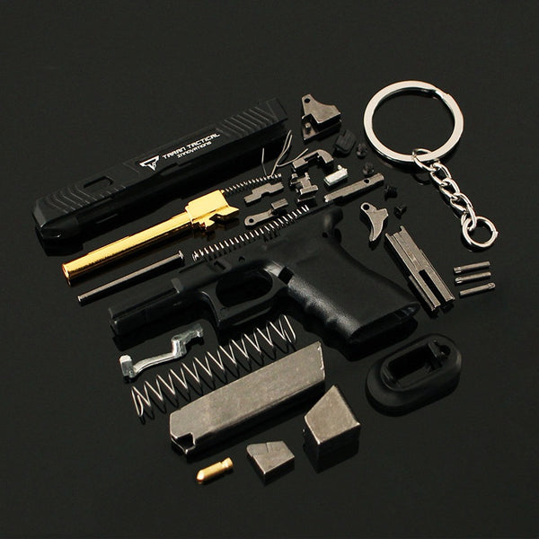 Handmade TTI Mini Gun Keychain - Pink