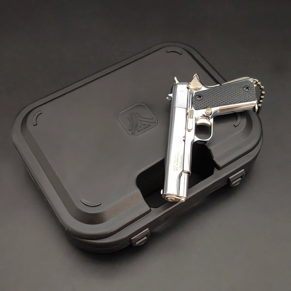 Chrome Silver 1911 Keychain Handmade