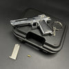 Mini Gun Keychain: Customizable Silver Desert Eagle Collectible
