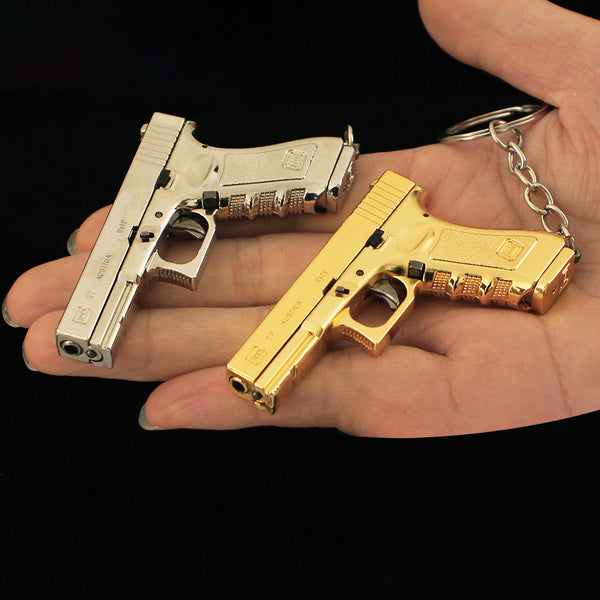Mini Glock G17 Keychain｜1:3 Alloy Replica-Golden
