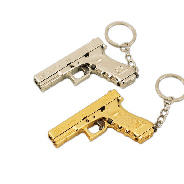 Mini Glock G17 Keychain｜1:3 Alloy Replica-Golden