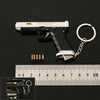 Handmade TTI Mini Gun Keychain - Silver