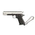 Handcrafted Silver & Black 1911 Gun-Shaped Keychain