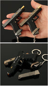 Handmade TTI G34 Shell-Ejecting Mini Gun Keychain-Black