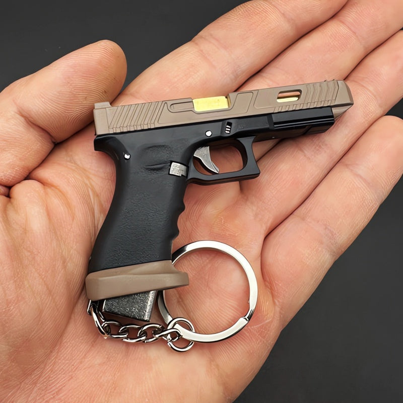 Handmade TTI Mini Gun Keychain - Brown