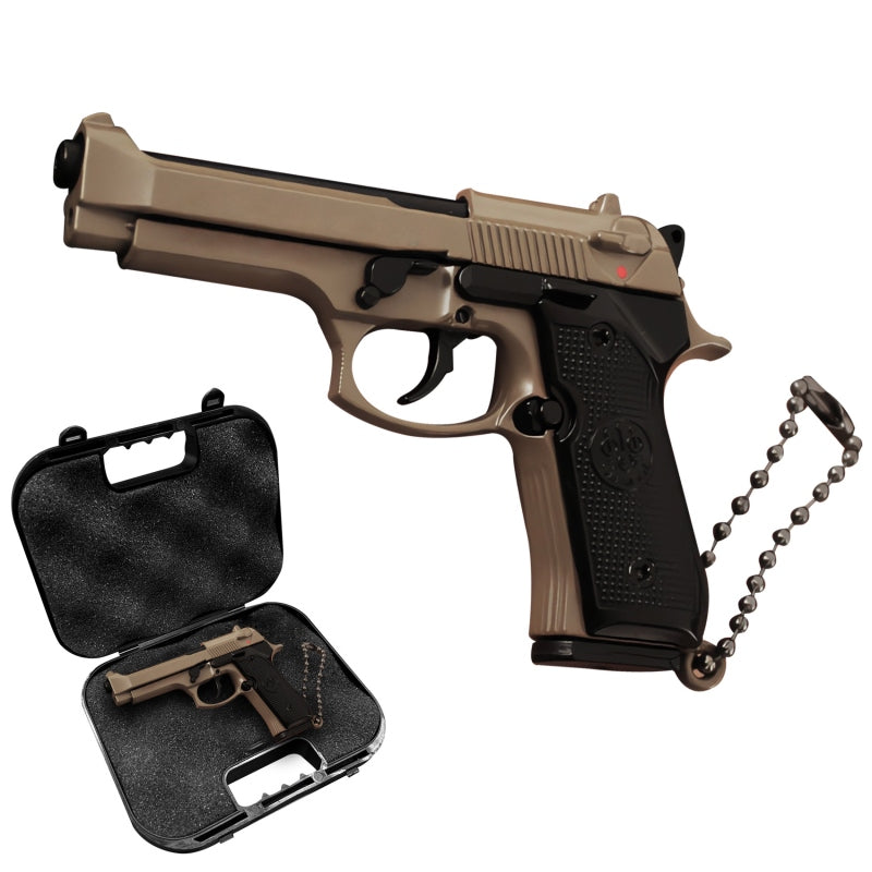 Handcrafted Beretta 92F Keychain–Brown