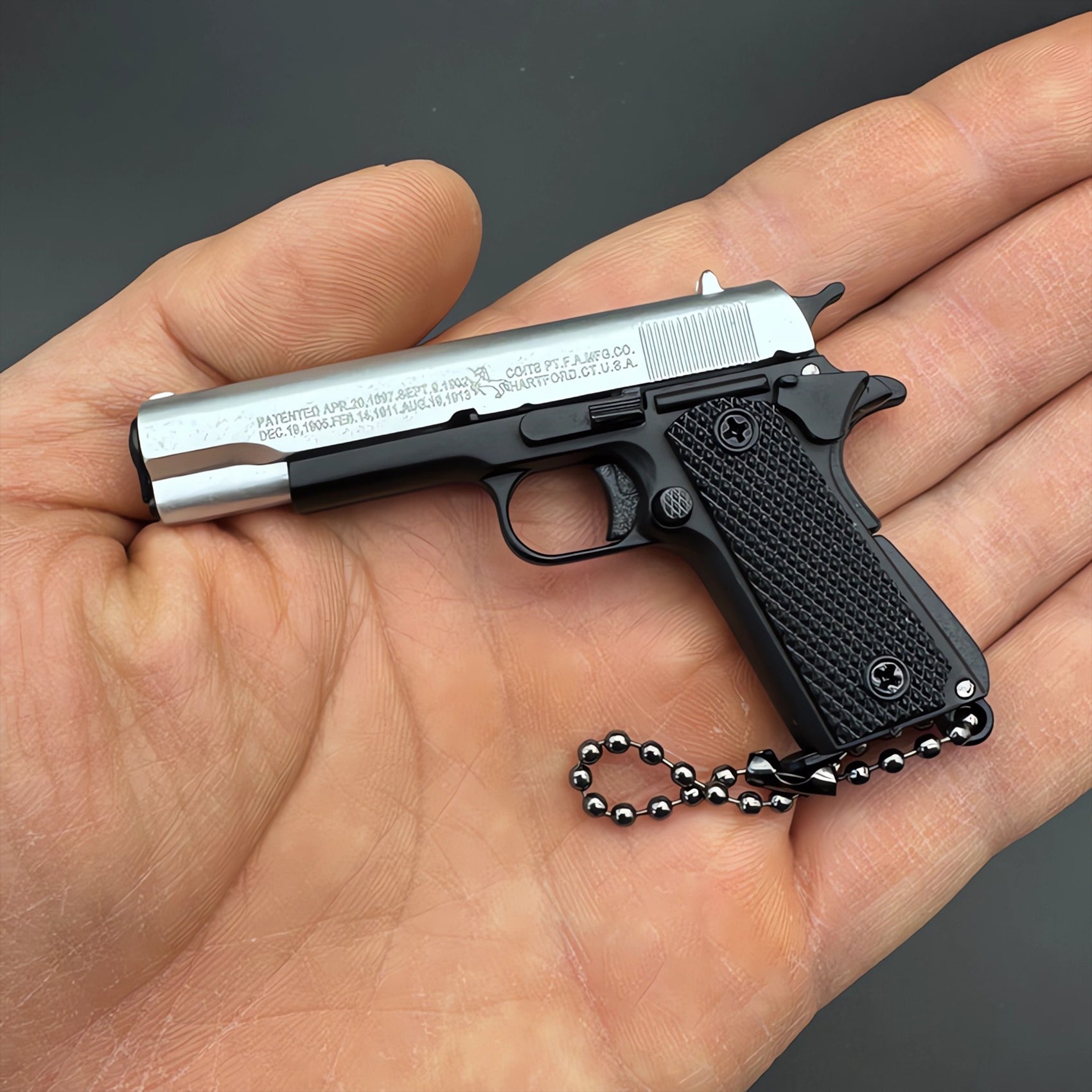 Mini 1911 Pistol Keychain