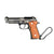 Handmade wood handle Beretta 92F Gun Keychain – Black