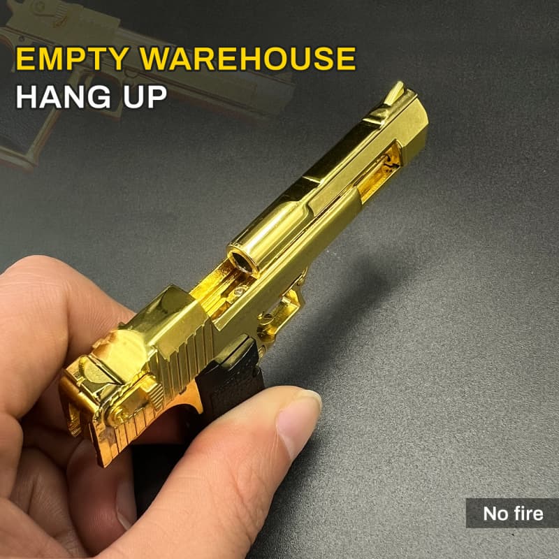 Gold Desert Eagle Gun-Shaped Keychain – Handcrafted Luxury