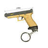 Handmade TTI Mini Gun Keychain - Black and Coyote Tan